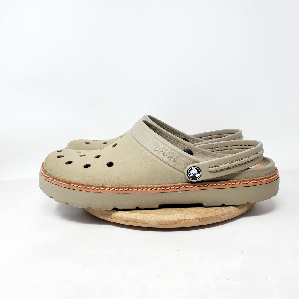 Crocs Cobbler Clog Shoes Mens 12 Brown Slip On Sandals